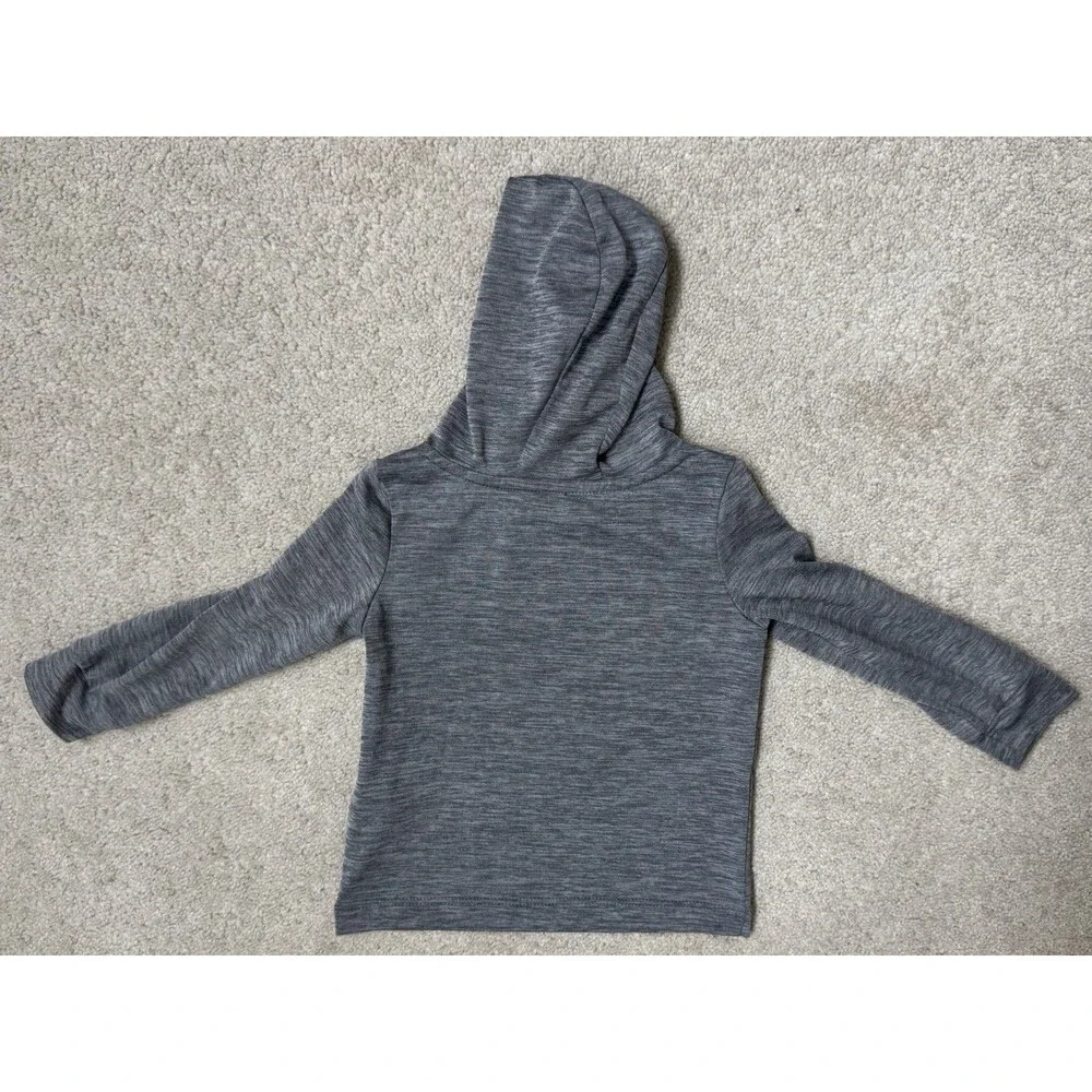 Nike Dri-FIT 12M Gray Pullover Logo Hooded Shirt Long Sleeve Unisex